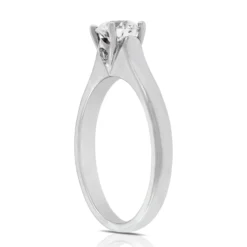 Ben Bridge Signature Diamond Solitaire Engagement Ring 18K White Gold