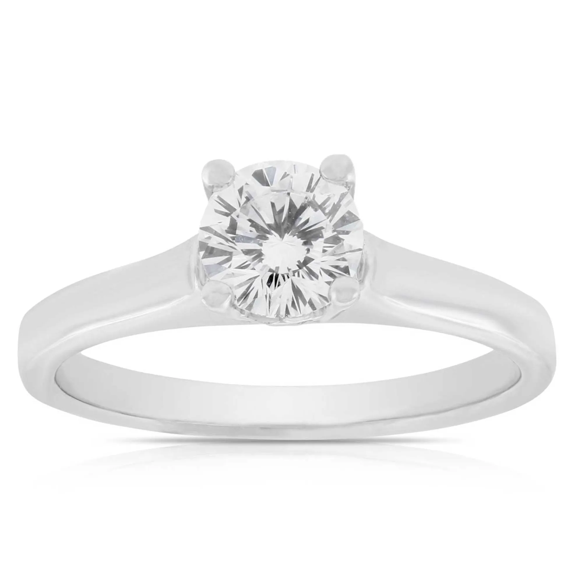 Ben Bridge Signature Diamond Solitaire Engagement Ring 18K White Gold