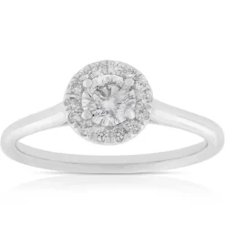 Ben Bridge Signature Diamond Halo Ring 18K