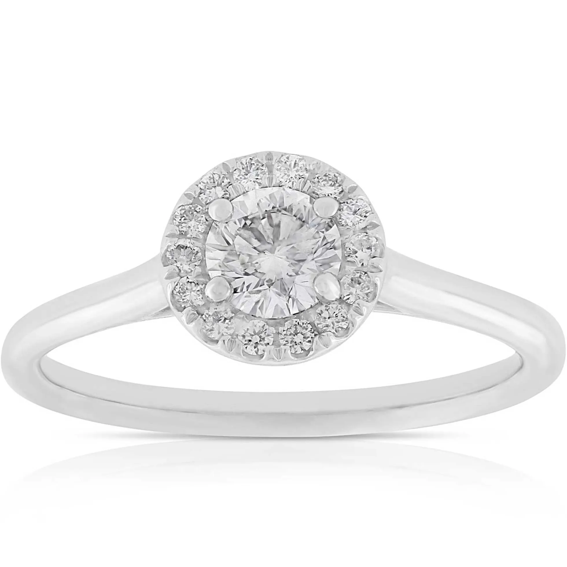 Ben Bridge Signature Diamond Halo Ring 18K