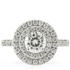 Ben Bridge Signature Diamond Double Halo Ring 18K