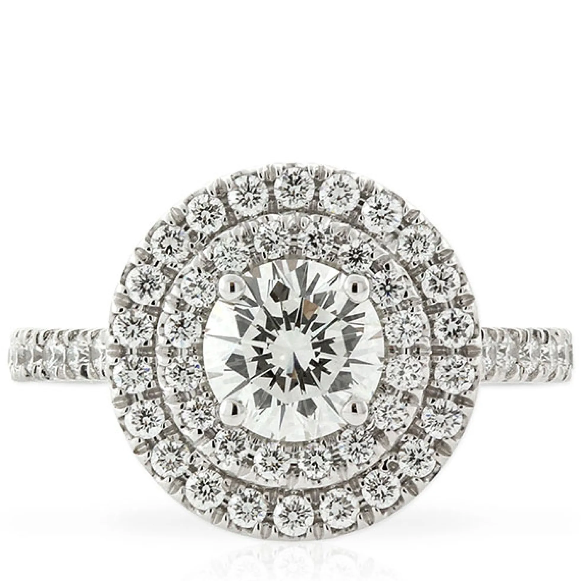 Ben Bridge Signature Diamond Double Halo Ring 18K