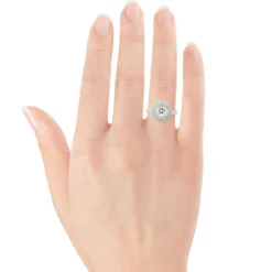 Ben Bridge Signature Diamond Double Halo Ring 18K