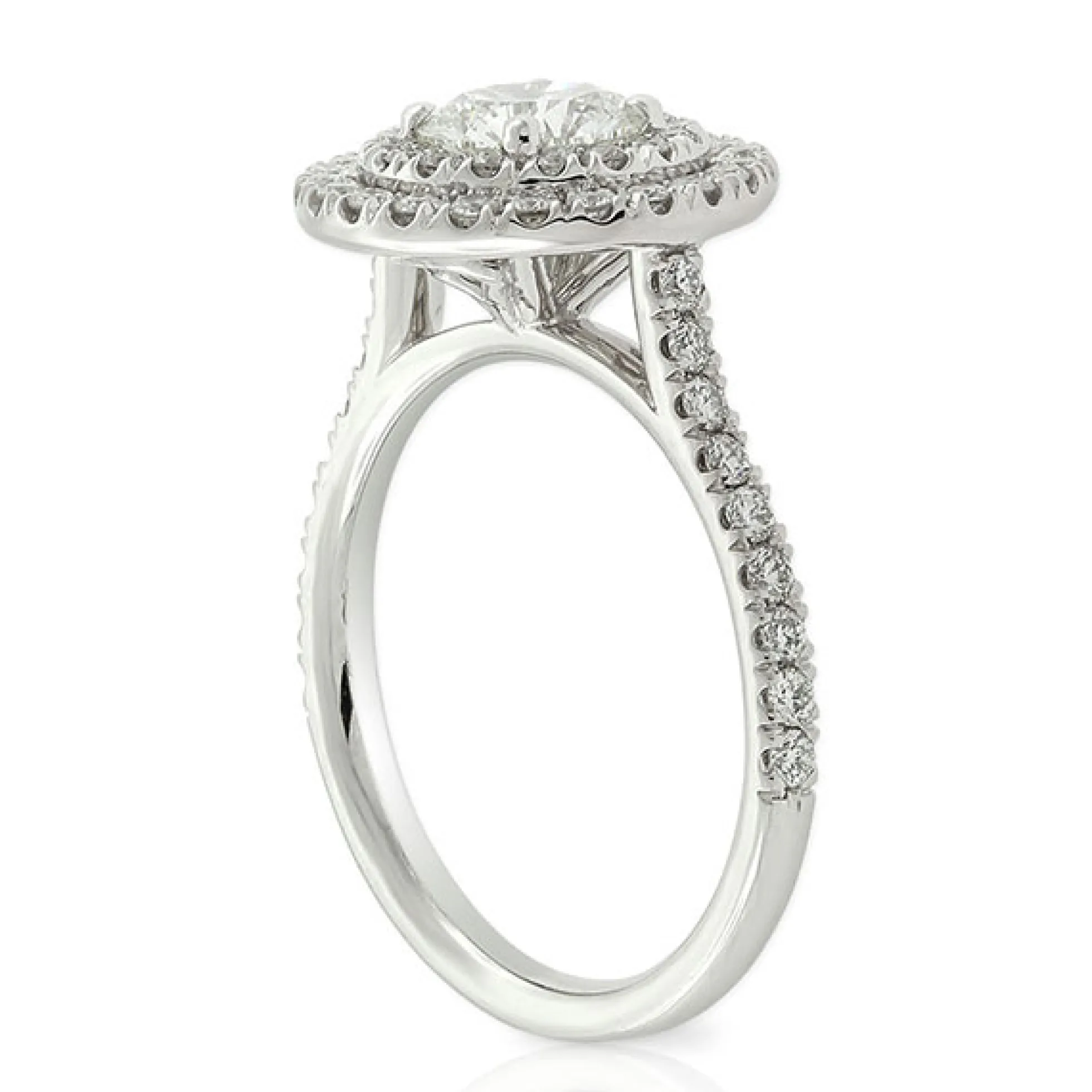 Ben Bridge Signature Diamond Double Halo Ring 18K