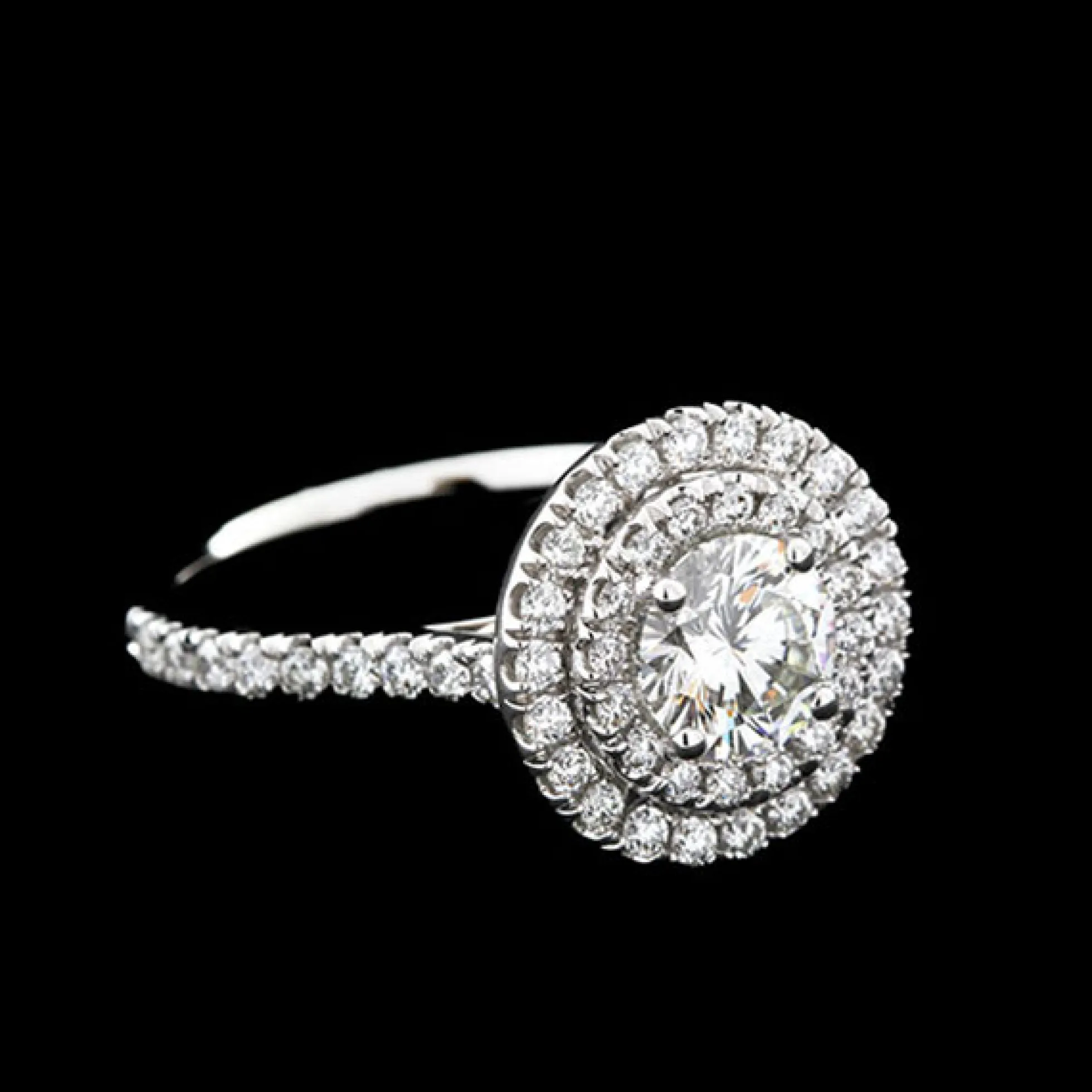 Ben Bridge Signature Diamond Double Halo Ring 18K