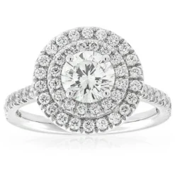Ben Bridge Signature Diamond Double Halo Ring 18K