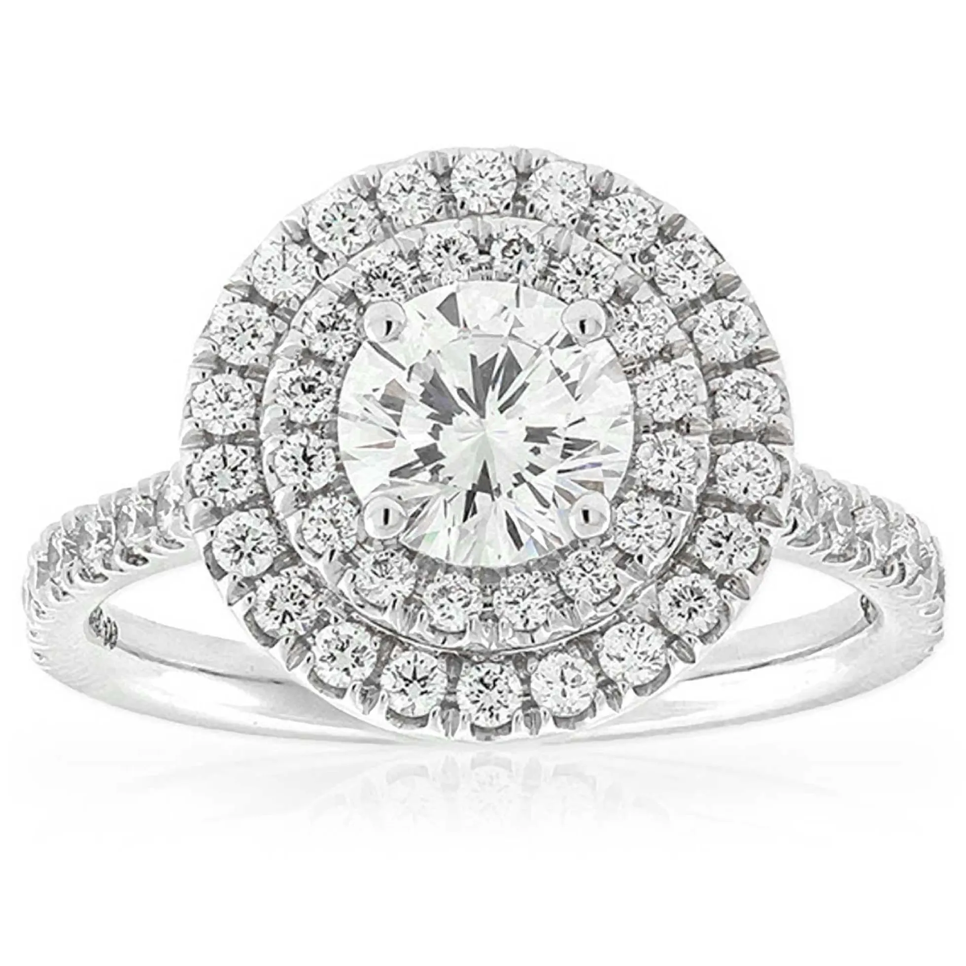 Ben Bridge Signature Diamond Double Halo Ring 18K