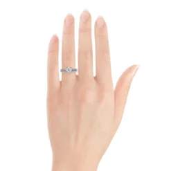 Ben Bridge Signature Diamond Two-Tone Bridal Set 18K