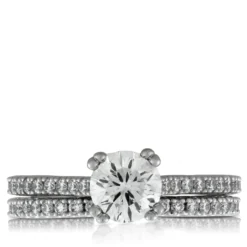 Ben Bridge Signature Diamond Two-Tone Bridal Set 18K