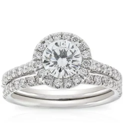 Ben Bridge Signature Diamond Bridal Set 18K