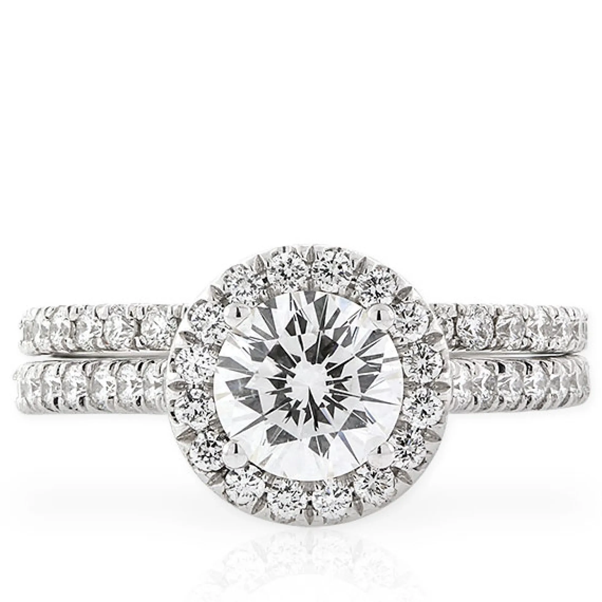 Ben Bridge Signature Diamond Bridal Set 18K
