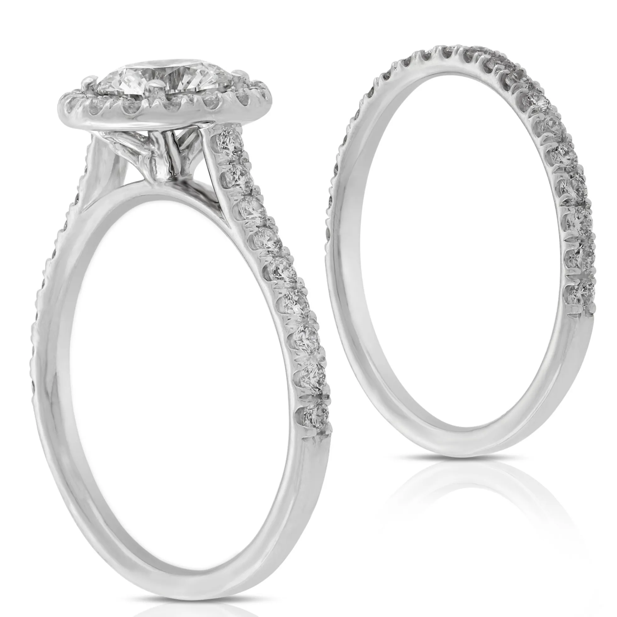Ben Bridge Signature Diamond Bridal Set 18K