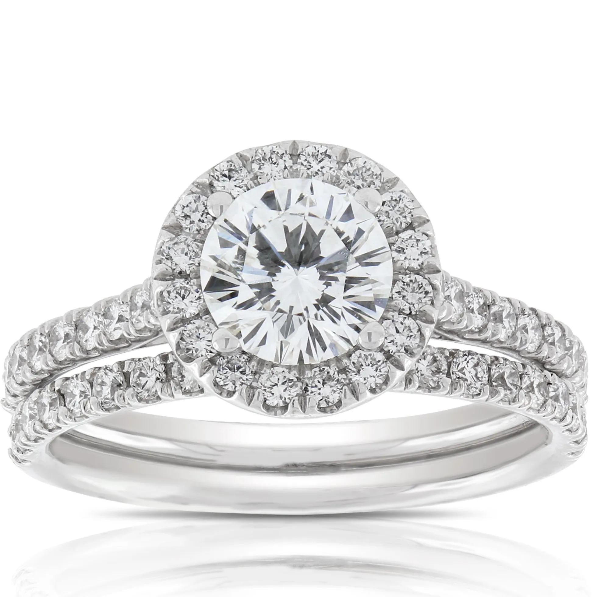 Ben Bridge Signature Diamond Bridal Set 18K