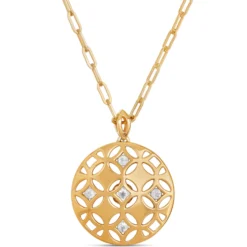 Ben Bridge Signature Diamond Pendant Necklace on Paperclip Chain, 18K Yellow Gold