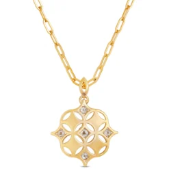 Ben Bridge Signature Diamond Pendant Necklace, 18K Yellow Gold
