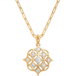 Ben Bridge Signature Diamond Pendant Necklace, 18K Yellow Gold