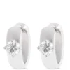 Ben Bridge Signature Solitaire Diamond Hoop Earrings, Platinum