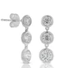 Ben Bridge Signature Triple Bezel Set Diamond Dangle Earrings 18K