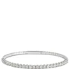 Bezel Set Diamond Bangle Bracelet, 14K White Gold