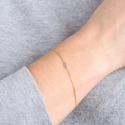 Bezel Set Diamond Bracelet 14K, 1/10 ct.