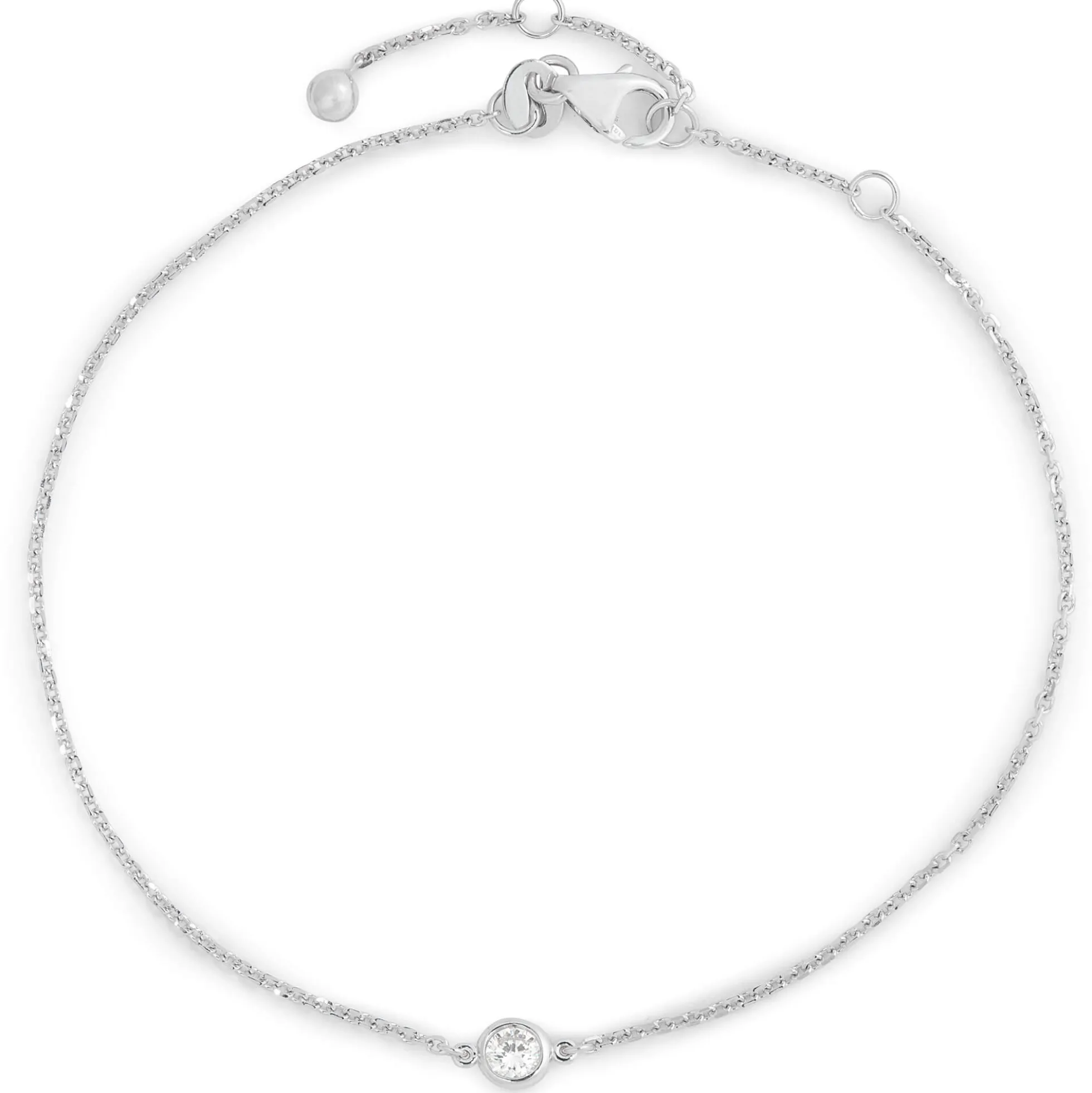 Bezel Set Diamond Bracelet 14K, 1/10 ct.