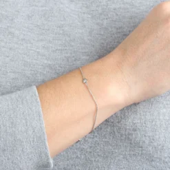 Bezel Set Diamond Bracelet 14K, 1/10 ct.