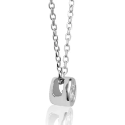 Bezel Set Diamond Necklace 14K, 1/10 ct.