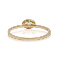 Bezel Set Oval Peridot Ring 14K