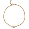 Bezel Set Round Diamond Bracelet, 14K Yellow Gold