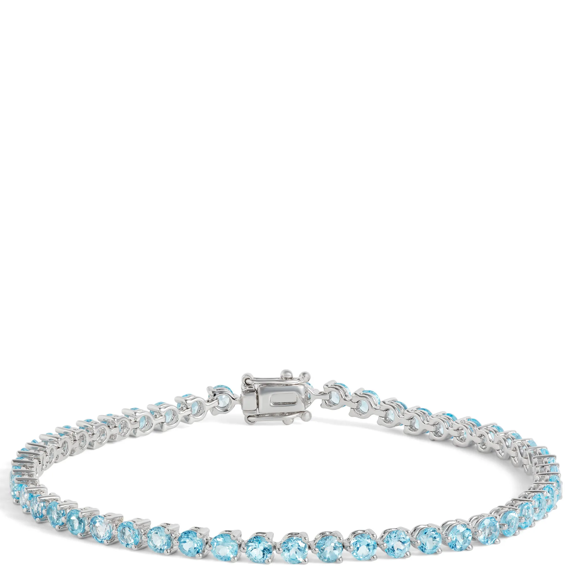 Blue Topaz Gemstone Bracelet, 14K Yellow Gold