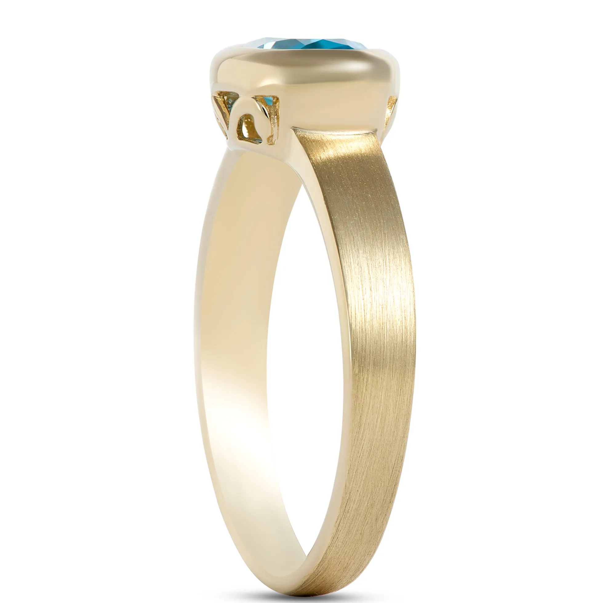 Blue Topaz Ring, 14K Yellow Gold