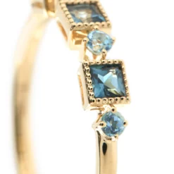 Blue Topaz Ring, 14K Yellow Gold