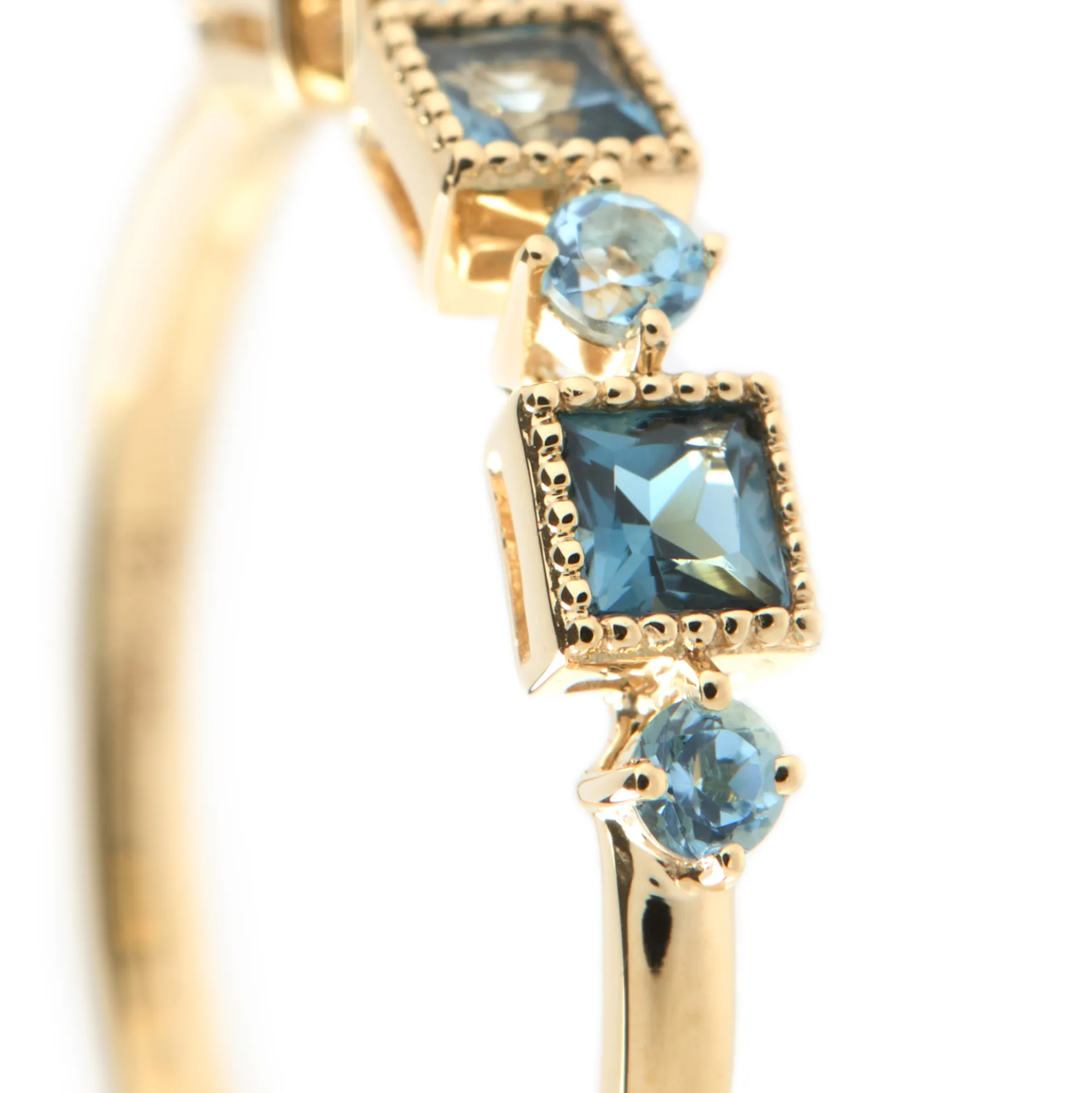 Blue Topaz Ring, 14K Yellow Gold