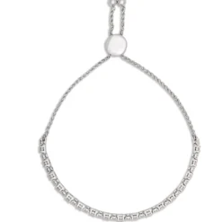 Bolo Diamond Tennis Bracelet, 14k White Gold