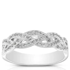 Braid Diamond Ring 14K