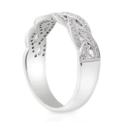 Braid Diamond Ring 14K