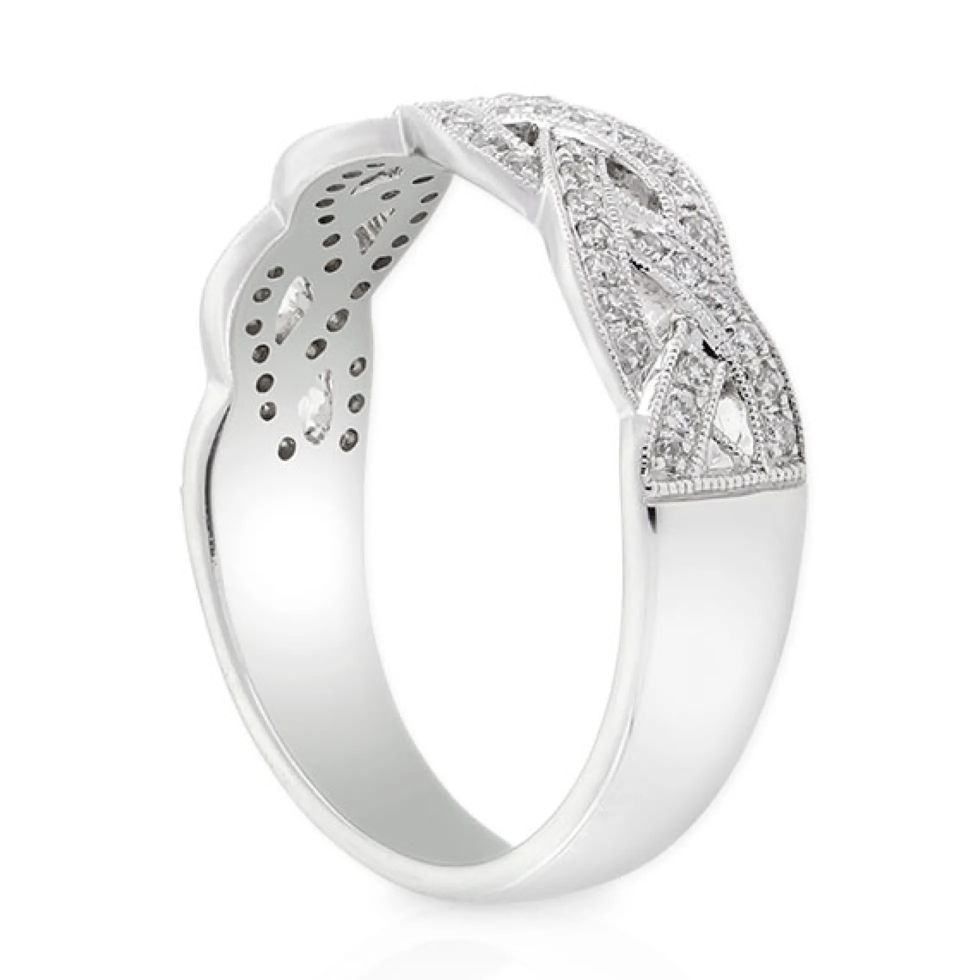 Braid Diamond Ring 14K