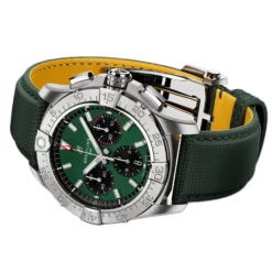 Breitling Avenger BO1 Chronograph Green Dial Calf Leather Strap, 42 mm