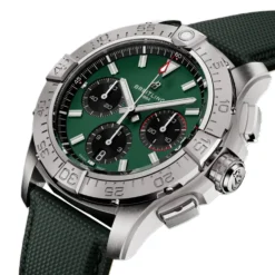 Breitling Avenger BO1 Chronograph Green Dial Calf Leather Strap, 42 mm