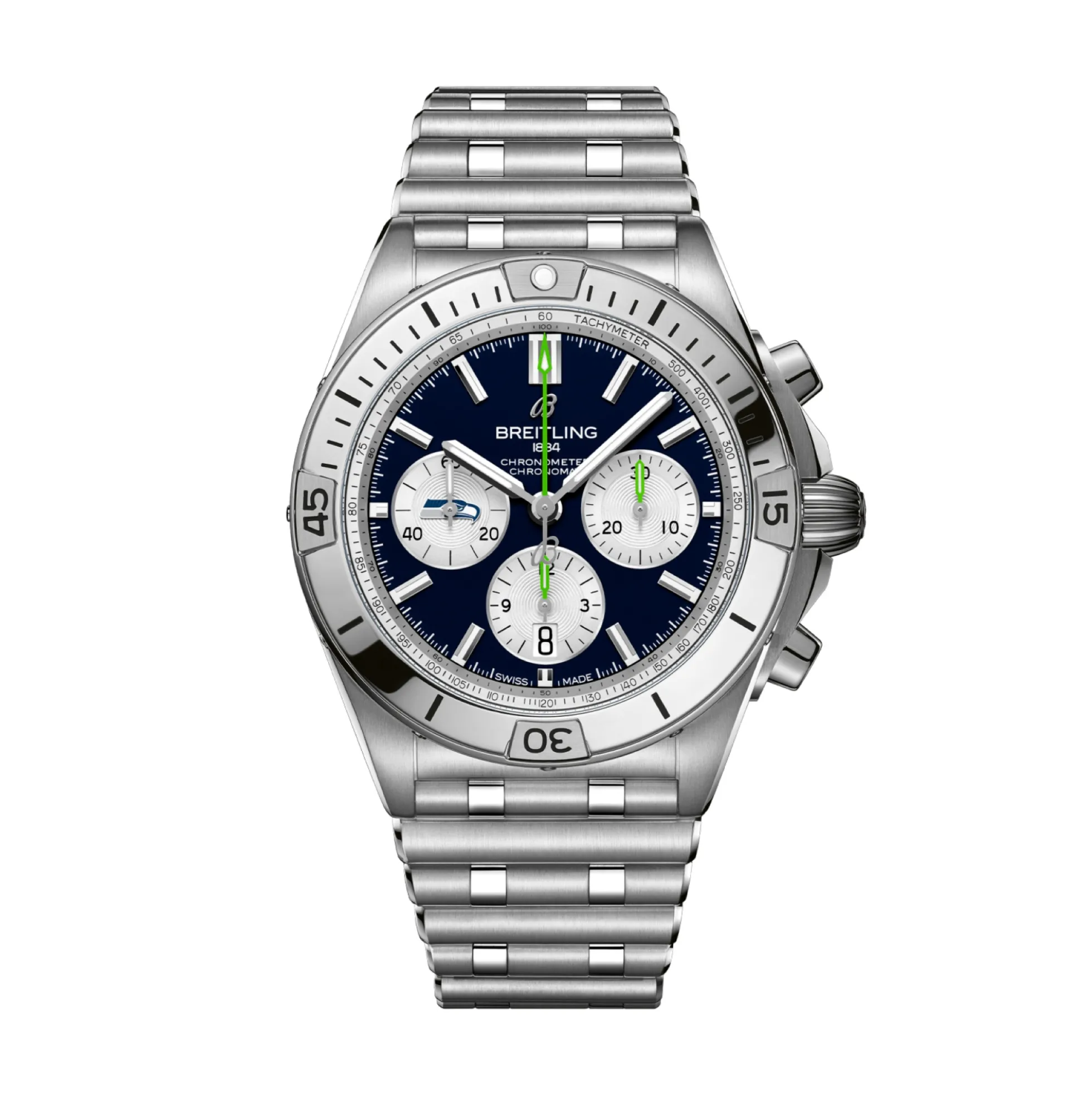 Breitling Chronomat Seattle Seahawks Navy Dial Watch, 42mm