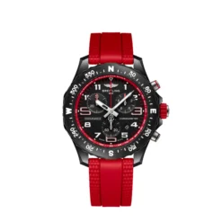Breitling Endurance Pro Black Dial And Red Rubber Strap Watch, 38 mm