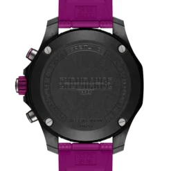 Breitling Endurance Pro Black Dial And Purple Rubber Strap Watch, 38mm