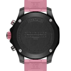 Breitling Endurance Pro Diver Black Dial Pink Rubber Strap Watch, 38mm