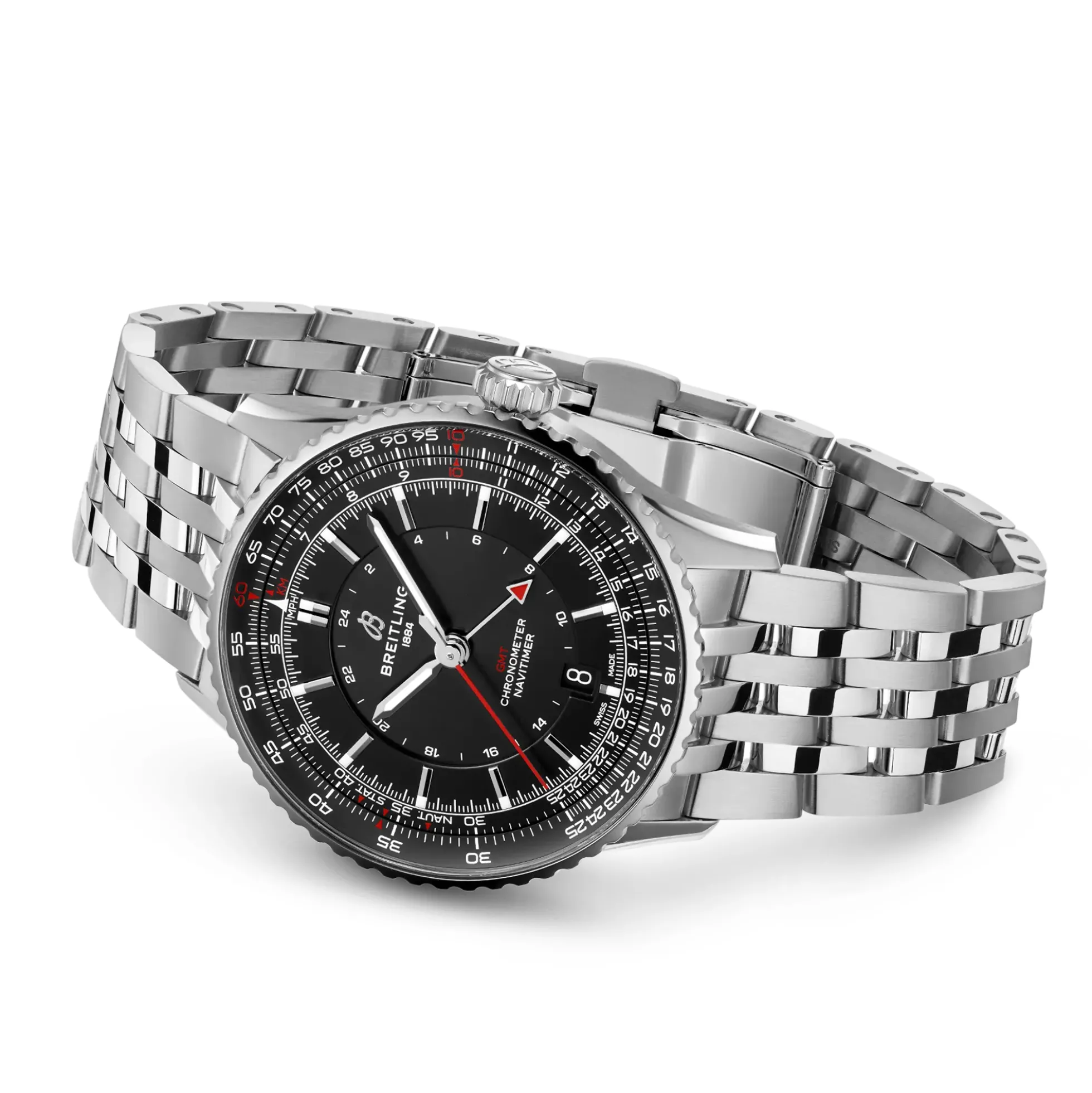 Breitling Navitimer Automatic GMT Black Dial Watch, 41mm