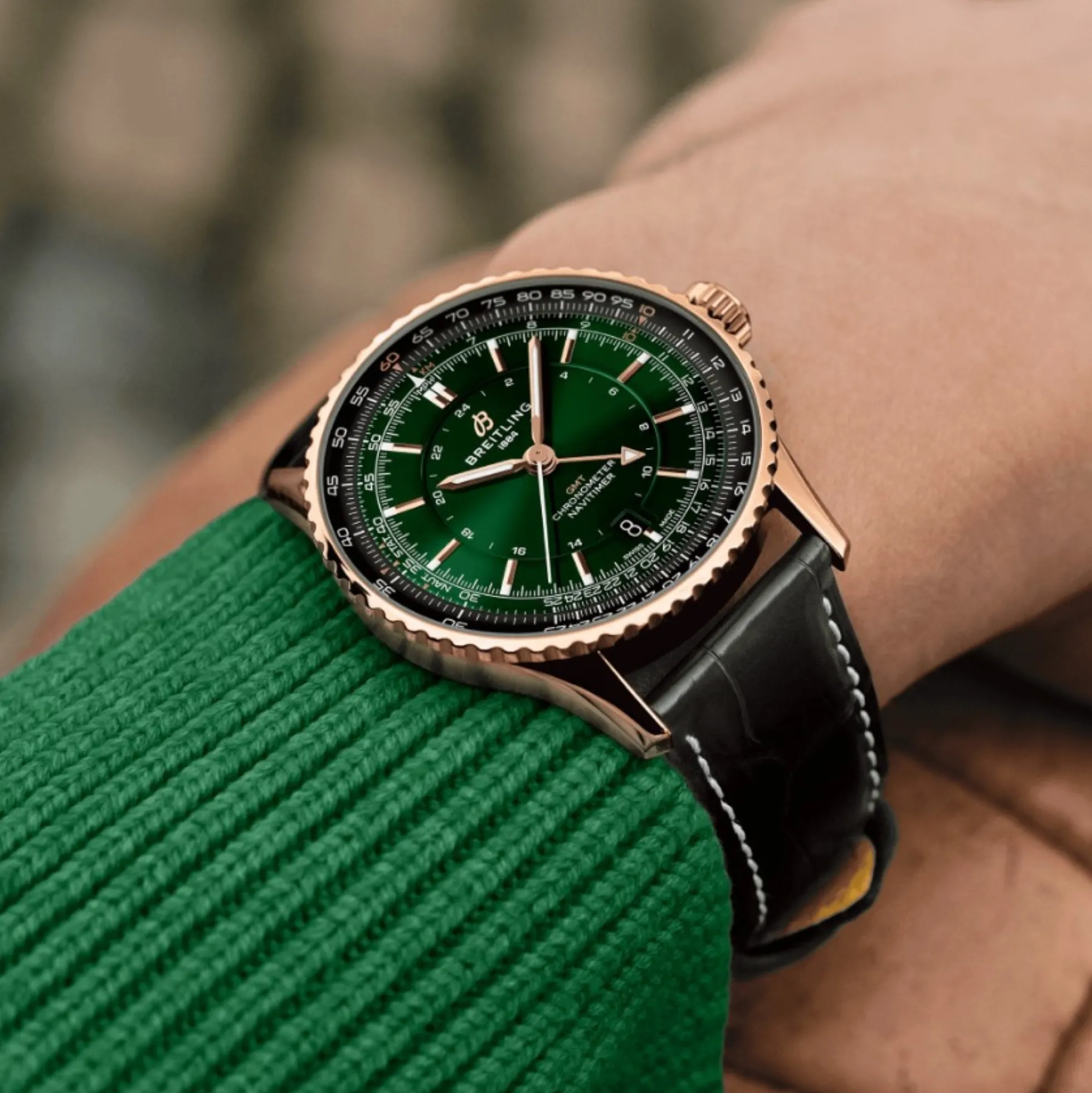 Breitling Navitimer Automatic Green Dial Watch, 41mm
