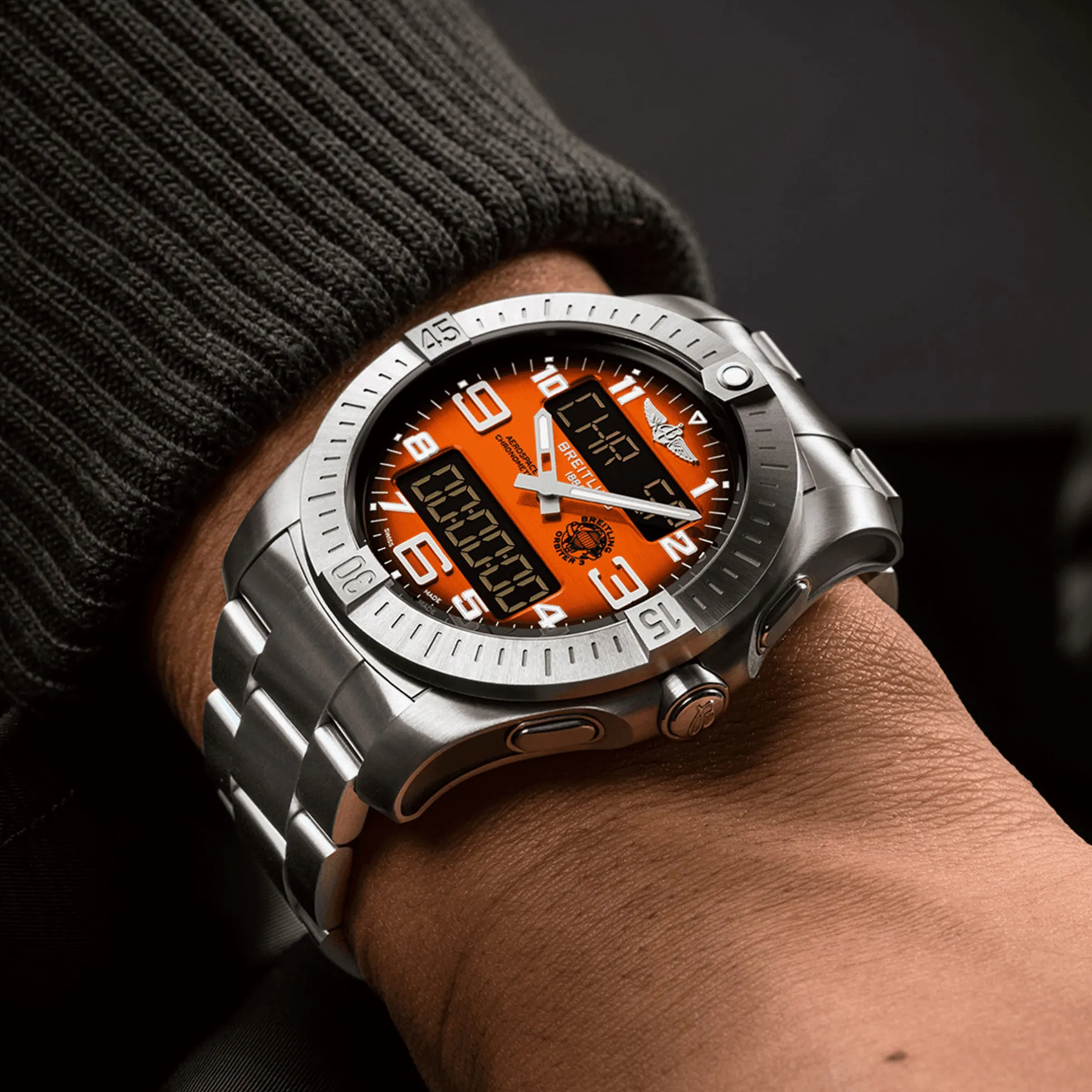 Breitling Professional Aerospace B70 Orbiter Orange Dial Watch, 43mm