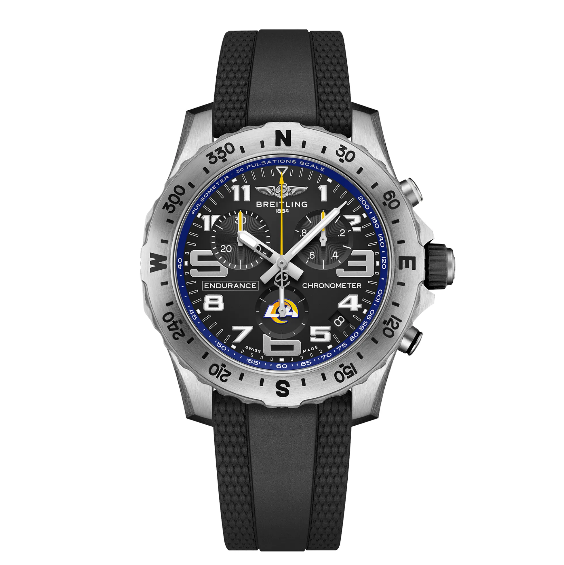 Breitling Professional Endurance Pro NFL Los Angeles Rams Edition Black Dial Watch, 44mm
