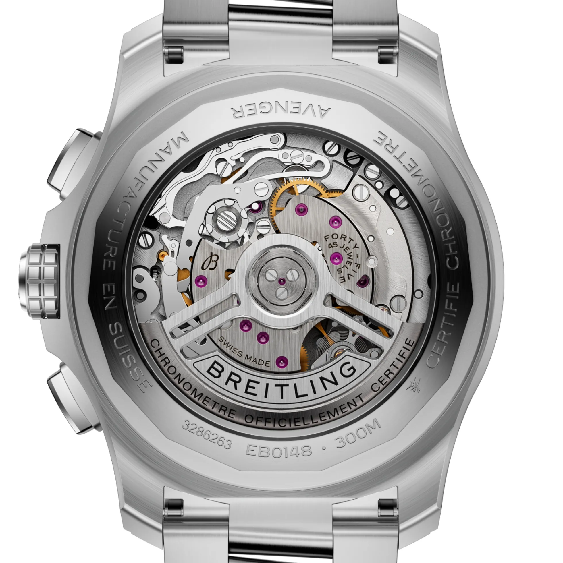 Breitling Super Avenger BO1 Chronograph Black Dial Titanium Bracelet, 46 mm