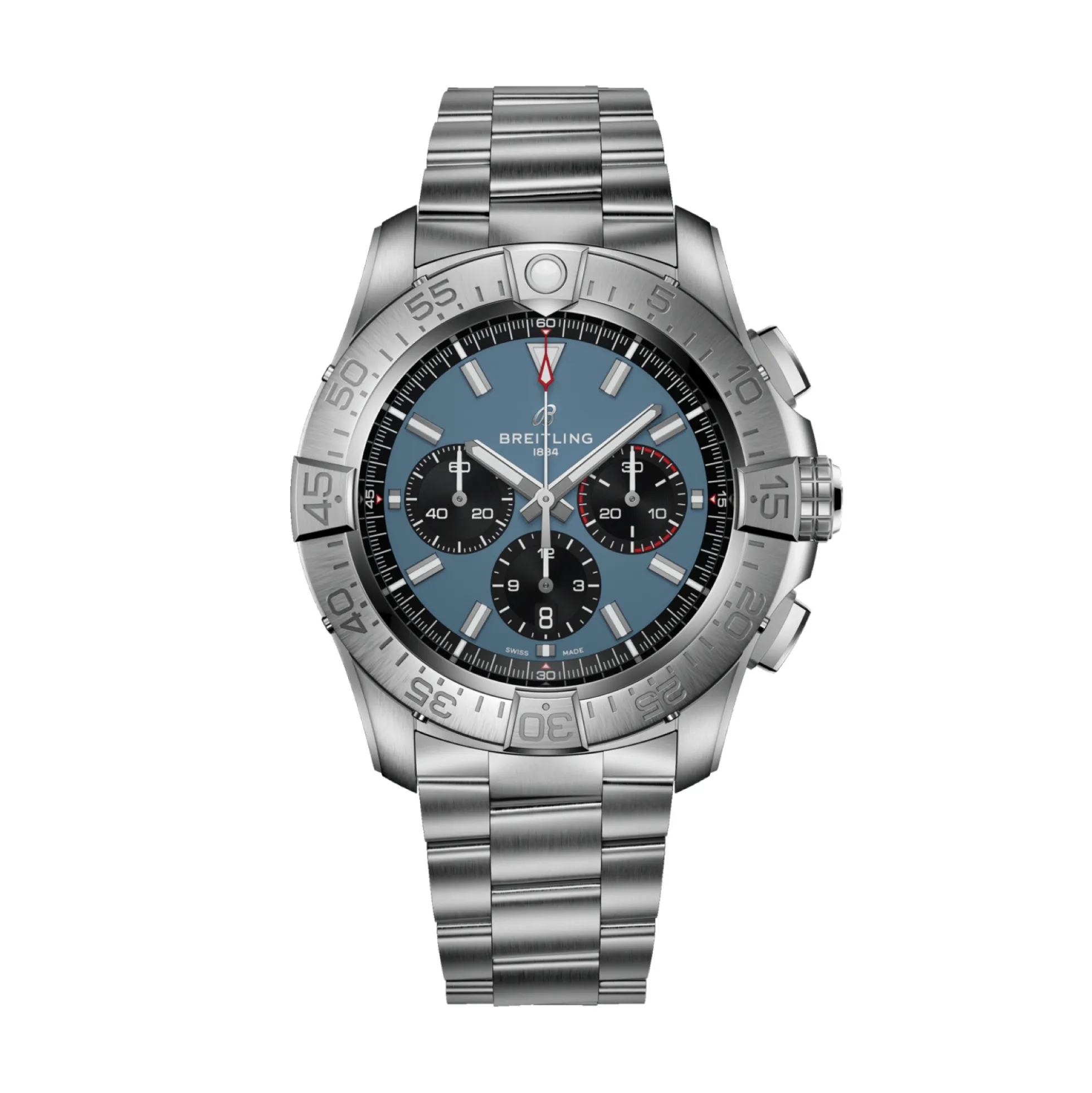 Breitling Super Avenger BO1 Chronograph Blue Dial Stainless Steel Bracelet, 46 mm