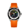 Breitling Superocean Automatic Dive Pro Black Dial Orange Strap Watch, 42 mm